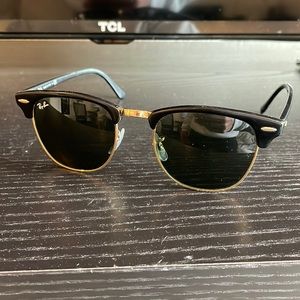 Ray Ban Clubmaster Sunglasses (Black)